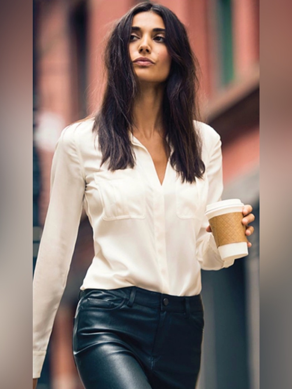 Untuckit silk blouse